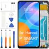 LADYSON per Huawei P Smart 2021 Sostituzione dello Schermo per Huawei Y7A Display LCD Touch Screen Digitizer Fit for Honor X10 Lite Display Matrix Sensore Lente Vetro Parti di Riparazione (Nero con Telaio)