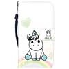 Sunrive Cover compatibile con Honor 90 Lite, Custodia con supporto di stand e in Pelle artificiale per carte di credito Portafoglio Flip Chiusura Magnetica bumper(Unicorno 1)