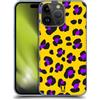 Head Case Designs Leopardo Giallo Stampe Pazze Custodia Cover Dura per Parte Posteriore Compatibile con Apple iPhone 15 PRO Max