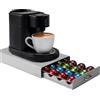Navaris Cassetto Porta Capsule - Portacapsule Compatibile con Nespresso Vertuo - Contenitore 24x Capsule Macchina Espresso - Organizer e Supporto Macchine Caffè - Grigio
