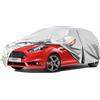 Kayme Telo Copriauto da Esterno, Compatibile con Ford Fiesta (1989-2025), Copertura a 6 Starti per Impermeabile Anti UV Anti Vento Antipolvere, Telo Copri con Cerniera e in Cotone.