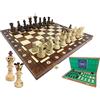 ChessEbook Set di scacchi 52x52 cm. - Scacchiera di legno - Set da scacchi pieghevole - Lavorazione artigianale