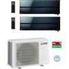CLIMATIZZATORE CONDIZIONATORE DUAL SPLIT MITSUBISHI SERIE LN MSZ-LN25VG2+MSZ-LN35VG2/MXZ-2F53VF4 R32 - 9000+12000 BTU - WI-FI INCLUSO - in diversi co