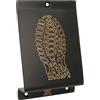 Amig - Pedale a pedale per spingere porte pesanti Mod.1 - Apriscatole in acciaio inox con impronta per aprire facilmente senza mani - Ideale per case, portali o negozi - 147 x 98 x 3 mm - Nero