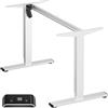 ONKRON Base Elettrica & Motorizzata per Piani di Lavoro 120-170 cm - Scrivania Regolabile in Altezza Carico Massimo 70 kg - Scrivania Elettrica Velocità di Sollevamento 25 mm/s / WDF221E-W Bianco