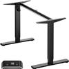 ONKRON Base per Piano di Lavoro, Scrivania Regolabile in Altezza 71-118 cm, Carico 70 kg, Struttura Scrivania Motorizzata con Larghezza 1000-1400 mm, Tavolo Gaming e Ufficio, Nero WDF221E-B