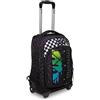 Mitama Trolley Scuola - DR.TROLLEY #BDBF - FLUO SPOTS, Nero - Zaino Doppio Scomparto Impermeabile - Spallacci a Scomparsa - Trolley Viaggio Bambino, Bagaglio a Mano