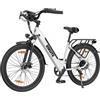 ESKUTE Polluno Plus Bicicletta elettrica, motore 250W, batteria 36V 20Ah, 26*1.75 pollici, 25km/h, autonomia 100km - Bianco
