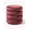 Westwing Collection Pouf imbottito in velluto con contenitore Alto