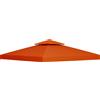 Outsunny Copertura per Gazebo 3x3 m a 2 Livelli in Poliestere Resistente con 8 Fori di Drenaggio, Rosso Ruggine