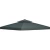 Outsunny Tetto di Ricambio per Gazebo 3x3m a 2 Livelli e Resistente ai Raggi UV, Grigio Antracite