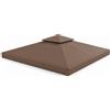 Outsunny Tetto di Ricambio per Gazebo 3x3m a 2 Livelli e Resistente ai Raggi UV, Caffè
