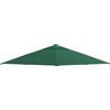 Outsunny Tetto di Ricambio 3x3m, Telo Sostitutivo per Gazebo da Giardino in Poliestere con Foro di Ventilazione, Verde|Aosom