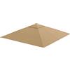 Outsunny Tetto di Ricambio per Gazebo 3x3m in Poliestere con Prese d'Aria e Fori di Drenaggio, Beige