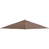 Outsunny Tetto di Ricambio 3x3m, Telo Sostitutivo per Gazebo da Giardino in Poliestere con Foro di Ventilazione, Color caffè|Aosom