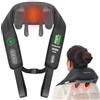 Comfier Cordless Shiatsu massaggiatore per collo e spalle, massaggiatore senza fili 4D per schiena e collo con calore e vibrazione, cuscino massaggiante elettrico a casa e in auto