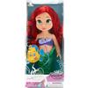Disney Store Bambola della Sirenetta della Collezione Animator, Ariel, 39 cm/15, con Capelli realistici, Outfit e Morbido Peluche di Flounder di Raso, Bambola di Principessa da Collezione, età 3+