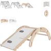 MAMOI® Arrampicata per bambini con scivolo in legno naturale, Dondolo triangolo, Altalena da casa interno, Parete arco montessori a partire da 1 anno 2/3 anni