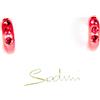 Sodini ORECCHINO A PERNO CON SEMICERCHIO CORALLO CON STRASS ART. B000561