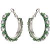 Sodini ORECCHINI A SEMI-CERCHIO PICCOLO CON CORDINO E CRISTALLI VERDE ART. 750685B