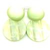 Byba Bijoux orecchino a perno con bottone e pendente madreperlato lime art. 460647B