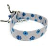 bracciale regolabile in seta grigia art. B000067