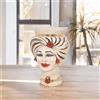 Ceramiche di Caltagirone Sofia Testa Tuareg h 16 cm, Madreperla Antichizzato | Ceramica Caltagirone - 15 cm / Madreperla Oro e Lustri / Donna