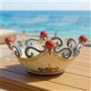 Ceramiche Sofia Stand Centrotavola Pallina in Ceramica di Caltagirone Ø 25/30 cm — Decoro Sicily - 25 cm / Decoro Sicily