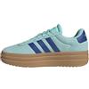 adidas VL Court Bold Shoes, Sneakers Donna, Flash Aqua Team Royal Blue Gold Met, 40 2/3 EU