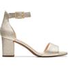 Clarks Deva Mae, Sandali con Cinturino alla Caviglia Donna, Champagne, 41.5 EU