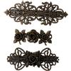 Huaqgu 3 pezzi bronzo antico donne rosa fiore fermagli per capelli fermagli per capelli retrò vintage metallo francese barrette donna gioielli artiglio fermagli per capelli