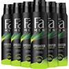 FA Deodorante spray da 150 ml Men Speedster, confezione da 6 scorte annuali, 6 x 150 ml