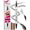 iMethod Matita per sopracciglia Curved Microblading - Matita per sopracciglia 2-in-1 a doppia estremità, penna per sopracciglia con punta curva e pennellino preciso per sopracciglia naturali, Nero