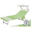 Tex family Telo Mare fouta Lettino in Cotone BEDDY Beach © con Tasche Misura Zaino Spiaggia (Alvin Verde)