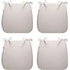 XIEMINLE Cuscino per sedia con laccetto, per sedie da pranzo, cuscino spesso e morbido, cuscino per sedia, per soggiorno, casa, cucina, ufficio, 36 x 38 x 4 cm, 4 pezzi, beige