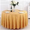Lukery Tovaglia Rotonda Lavabile, Tovaglia Antimacchia Jacquard Tovaglia, Durevole Tovaglie per Protezione Tavolo, per Casa, Ristorante, Partito (Oro,Diametro 200cm)