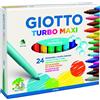 Fila Giotto Pennarelli Turbo Maxi Punta Larga 5 mm Confezione da 24 colori