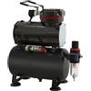 VELPAX Compressore per Aerografo con Pressione di Lavoro Costante Potente, Serbatoio Dell'aria 3L, Senza Rumore per Bellezza, Hobby del Tatuaggio, Chiodo, Colori Cosmetici