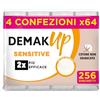 Demak'up Sensitive dischetti struccanti in cotone, Maxi Formato 4 confezioni da 64 dischetti, 256 dischetti totali