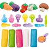 GmwyCzV 19 Pezzi Plastilina Giocattoli per Bambini, Verdure Agricola Plastilina, Plastilina Accessori per Impastare, Kit Argilla Plastilina Colorata, Giochi Creativi per Bambini e Bambine 3 4 5 Anni