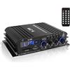 Etlephe 4.1 Canali Mini Amplificatore audio, Amplificatore Bluetooth 5.0, 50Wx4 + Subwoofer attivo, Amplificatore per altoparlanti integrato Hi-Fi, Sistema di ricezione audio per auto o casa