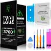 GOLDWANGWANG Batteria per iPhone XR, 3700mAh Alta Capacità, Compatibile con A1984 A2105 A2106 A2108, 0 Cicli, Kit di Riparazione Completo, Certificato CE/RoHS/FCC