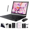 FEONAL Tablet 10 Pollici Android 13,FEONAL 4G LTE Tablet PC Con 2 SIM Slot 4GB RAM 64GB ROM 128GB TF Con Mouse Tastiera Penna OctaCore 1080P FHD Face ID 6000mAh 13 MP Fotocamera Bluetooth WiFi GPS OTG-Grigio
