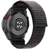 RanBluu QuickFit 26mm Nylon Cinturino per Garmin fēnix 8 51mm/Enduro 3/Fenix 7X/7X Pro/7X Pro Solar/Fenix 6X/6X Solar/6X Pro/5X, Cinturini Sportivi di Ricambio per Garmin Descent Mk3i, Nero & Rosso