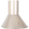 Klarstein Lumio Primo- Retro Cappa Aspirante da cucina in acciaio inox, 60 cm, potenza di aspirazione pari a 430 m³/h, 3 livelli di potenza, illuminazione con due faretti alogeni, Champagne