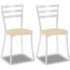 ASTIMESA SCMBLBG Due sedie da cucina, metallo, beige, altezza della seduta 45 cm