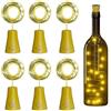 NEOVSUNY 6 Pezzi Solari Bottiglie,Tappo Luci LED Bottiglia,2m 20 LED Bianco Caldo Luci Solari Lights LED Lampade Filo di Rame Catena Luminosa Luce Decorazione Interni Esterni per Festa Matrimonio DIY Regalo