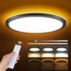 Tyreses Plafoniera LED da 24 W, dimmerabile, lampada da soffitto con telecomando, 1800 K, luce notturna, pannello 3000 K-6500 K, per camera da letto, cameretta dei bambini, soggiorno, corridoio, cucina, bagno