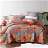 Qucover Copriletto Shabby Chic 220x240 cm Copriletto Patchwork 230x250 in Cotone Trapuntato per Letto Matrimoniale con Due in Stile Country