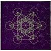 Namvo Tovaglia per tarocchi con stampa geometrica sacra in velluto viola con griglia di cristallo per gli appassionati di tarocchi e matrimoni (61 x 61 cm)